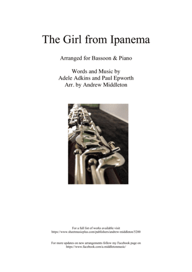 The Girl From Ipanema (Garota De Ipanema) (arr. Andrew Middleton)