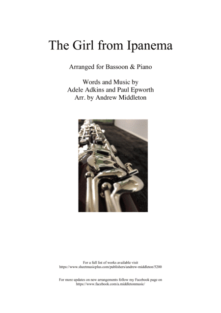 The Girl From Ipanema (Garota De Ipanema) (arr. Andrew Middleton)