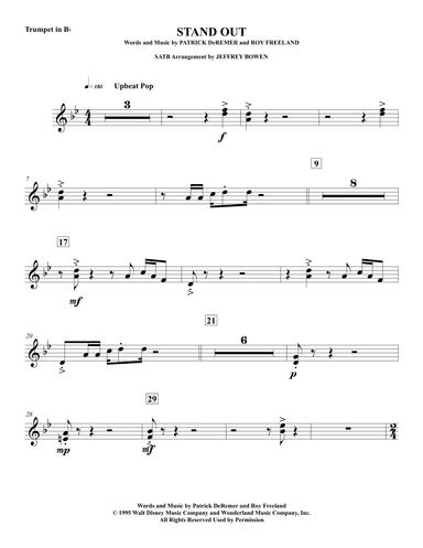 Stand Out (arr. Jeffrey Bowen)