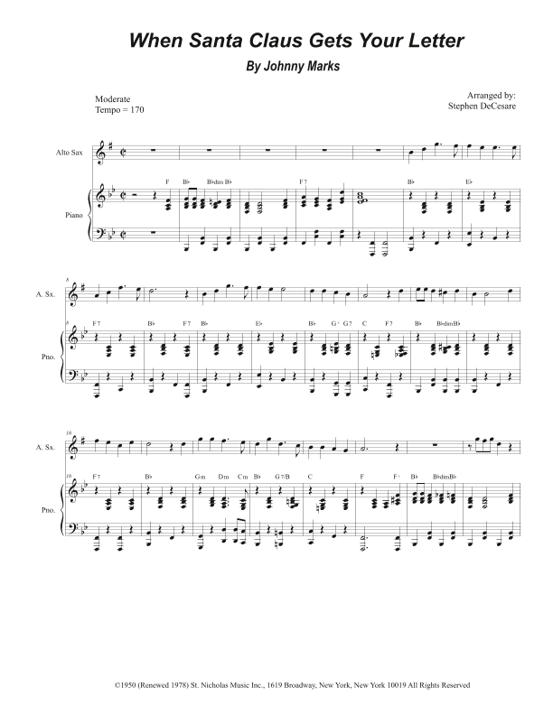 When Santa Claus Gets Your Letter (arr. Stephen DeCesare)