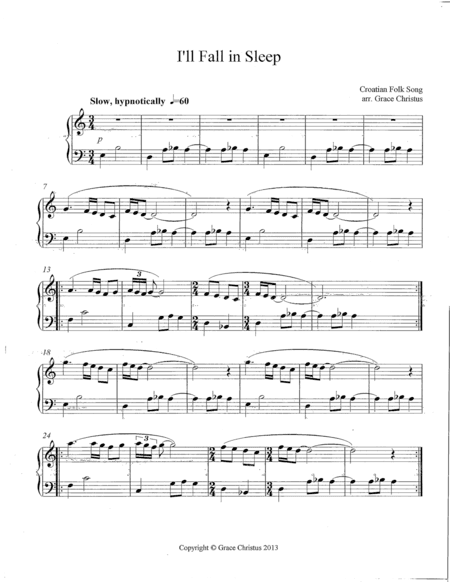 I'll Fall in Sleep (arr. Grace Christus)