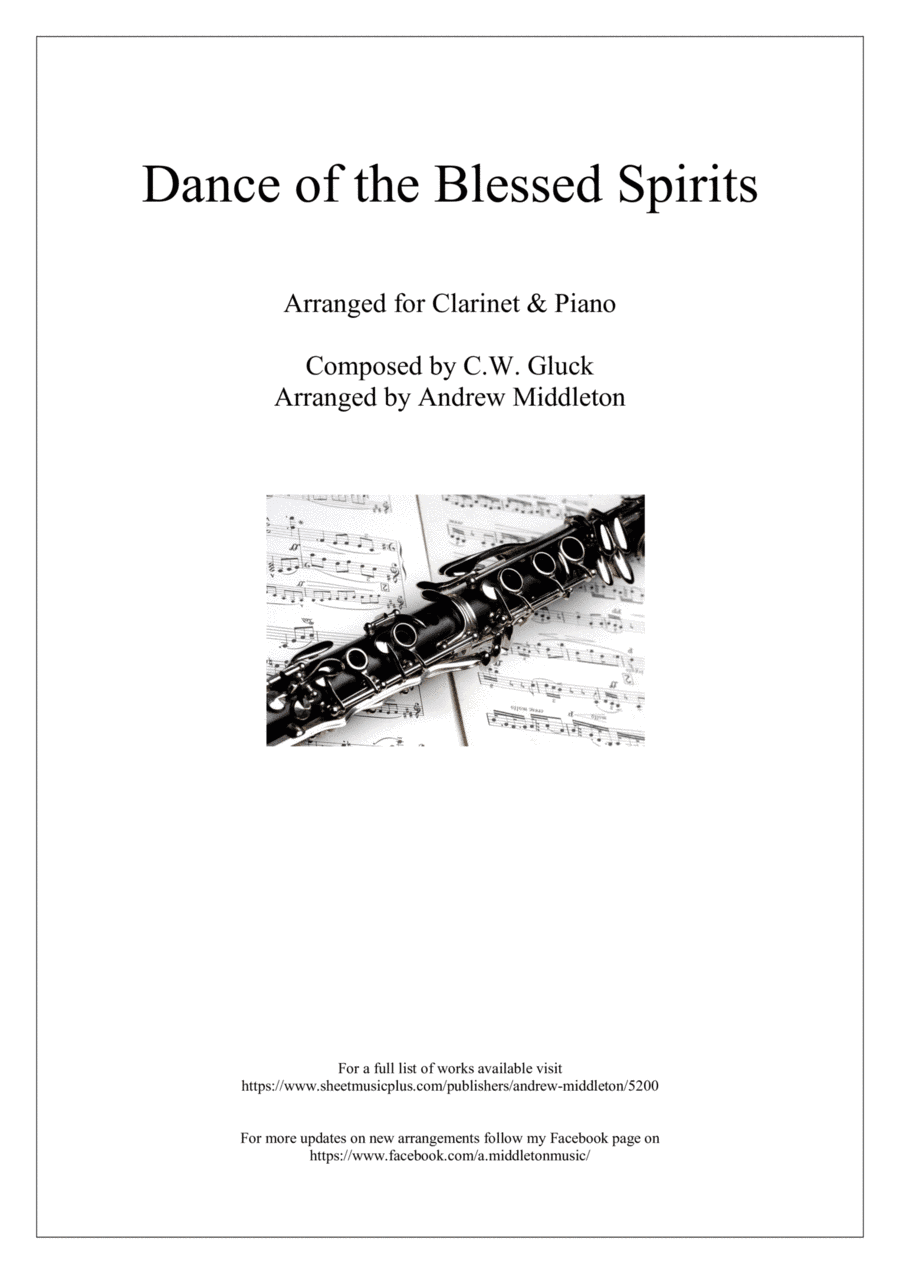 Dance of the Blessed Spirits arranged for Clarinet and Piano (arr. Andrew Middleton)