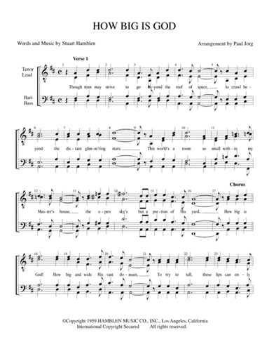 How Big Is God? (arr. Paul A. Jorg)