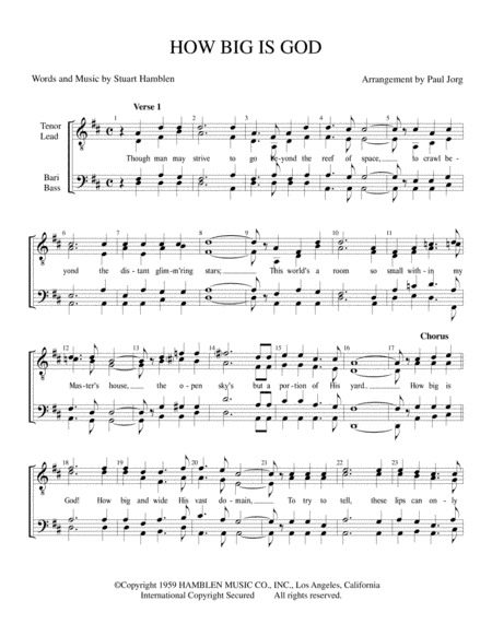 How Big Is God? (arr. Paul A. Jorg)