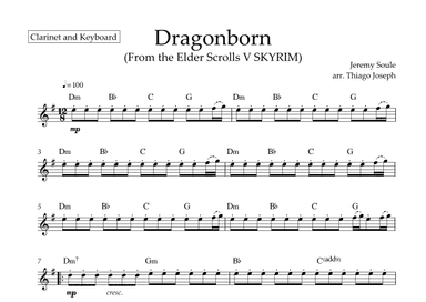 Dragonborn (skyrim Theme) (arr. Thiago Joseph)