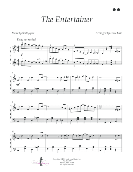 The Entertainer - EASY! (arr. Lorie Line)