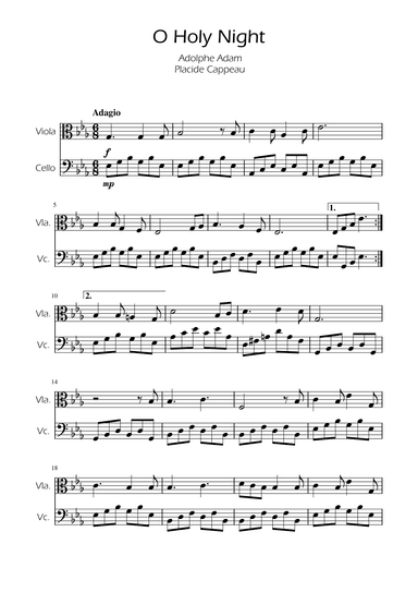 O Holy Night - Viola and Cello Duet (arr. Ygor Nunes)