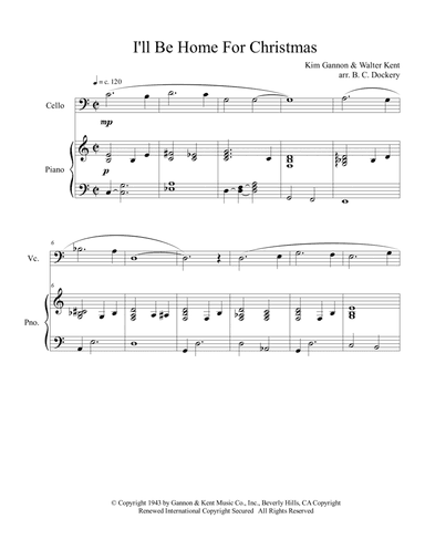 I'll Be Home For Christmas (arr. B. C. Dockery)