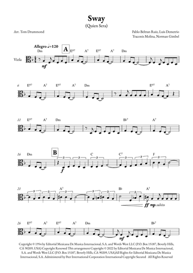 Sway (quien Sera) (arr. Tom Drummond)