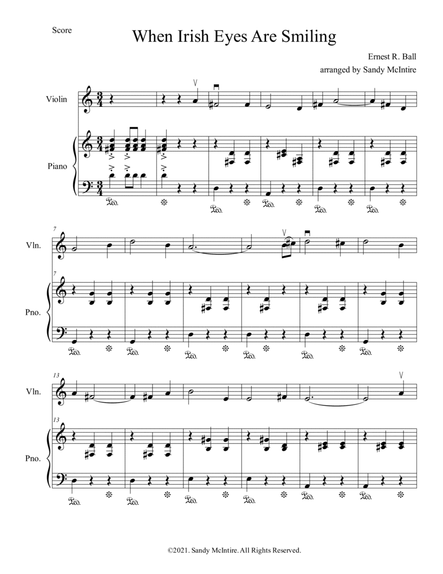 When Irish Eyes Are Smiling (arr. Sandy McIntire)
