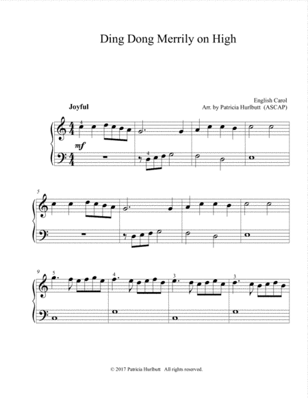Ding Dong Merrily on High (arr. Patricia Hurlbutt)