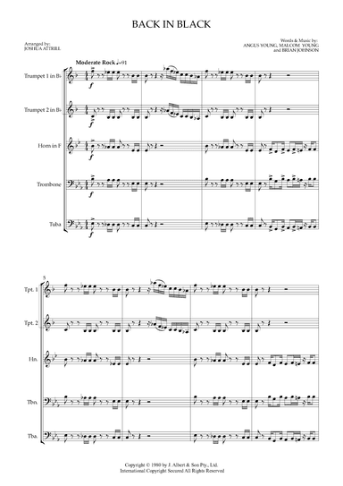Back In Black (arr. Joshua Attrill)