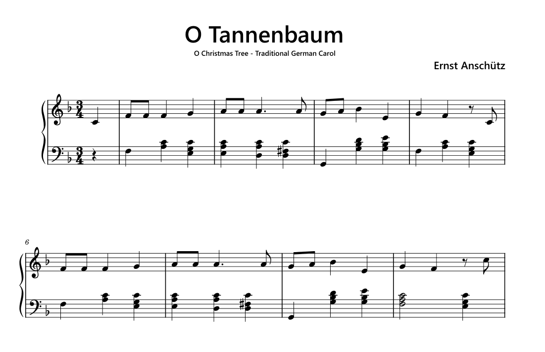 O Tannenbaum (O Christmas Tree) (arr. Funtom)