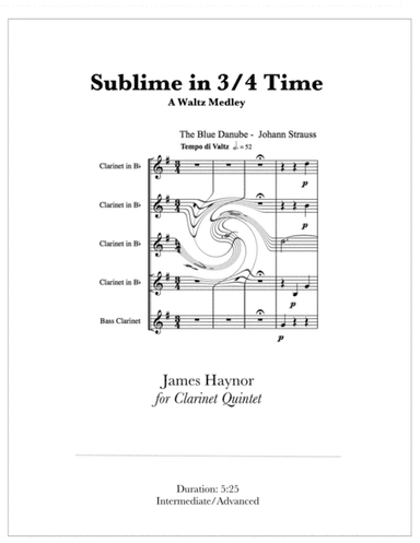 Sublime in 3/4 Time for Clarinet Quintet (arr. James Haynor)