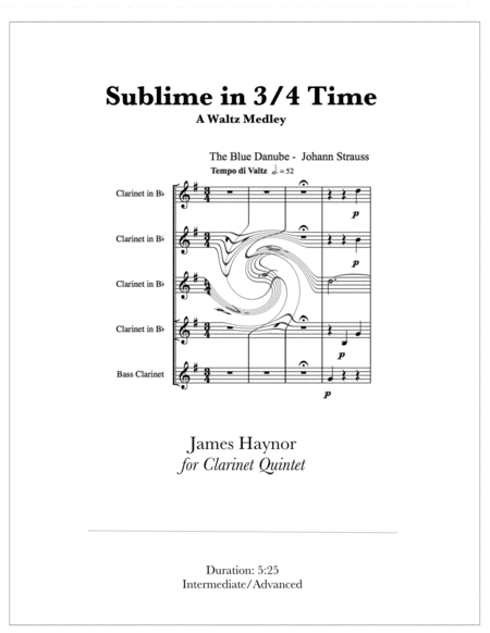 Sublime in 3/4 Time for Clarinet Quintet (arr. James Haynor)