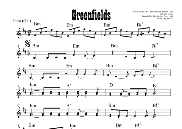 Greenfields (arr. Jörg Richter)