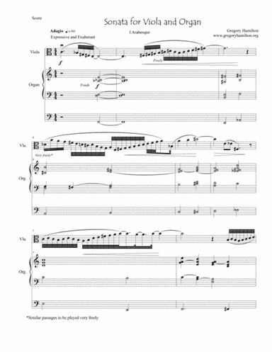 Sonata for Viola and Organ