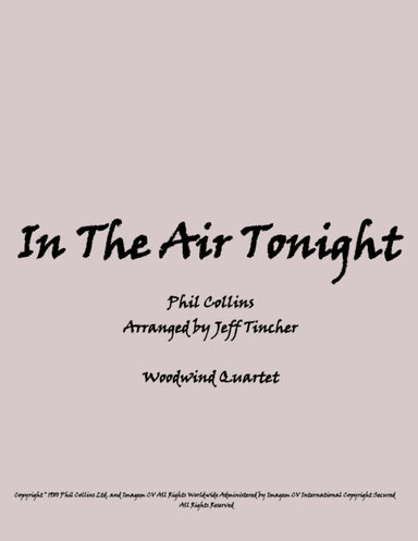 In The Air Tonight (arr. Jeff Tincher)