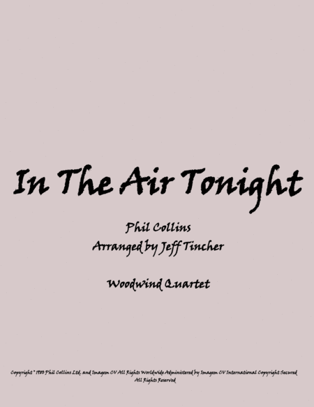 In The Air Tonight (arr. Jeff Tincher)