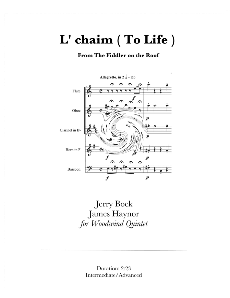 L'chaim (arr. James Haynor)