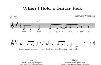 When I Hold a Guitar Pick