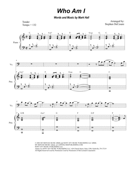 Who Am I (arr. Stephen DeCesare)