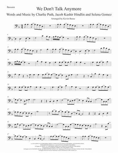 We Don't Talk Anymore (arr. Kevin Busse)