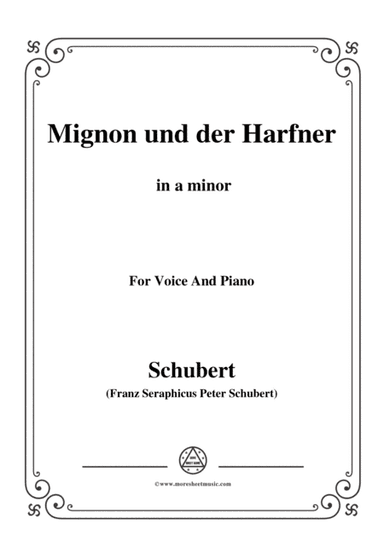 Schubert-Mignon und der Harfner (duet),in a minor,for Voice&Piano (arr. MSM)