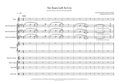 No Tears Left To Cry (arr. Joeri de Graaf Muziekproducties)