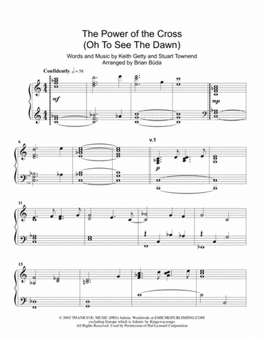 The Power Of The Cross (Oh To See The Dawn) (arr. Brian Buda)