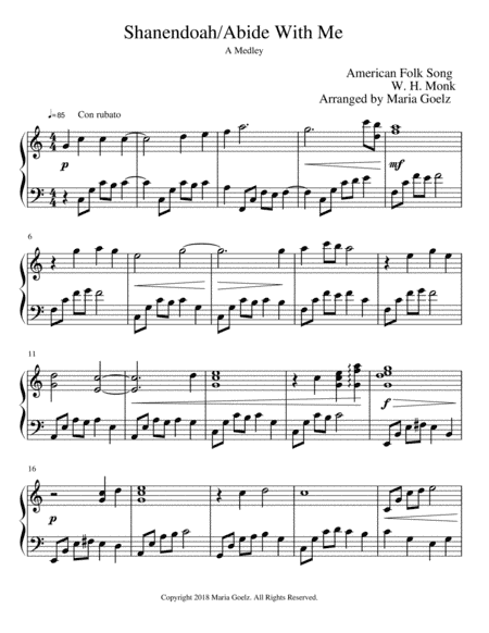 Shanendoah / Abide With Me (arr. Maria E Goelz)