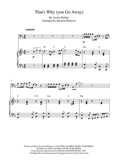That's Why (you Go Away) (arr. Kaiserin Rebecca)