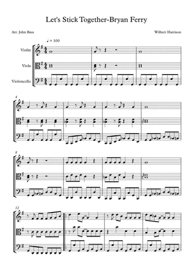 Let's Stick Together (arr. John Bass)