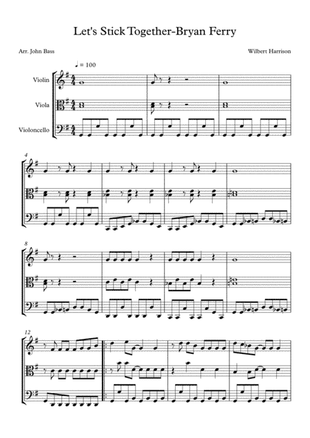 Let's Stick Together (arr. John Bass)