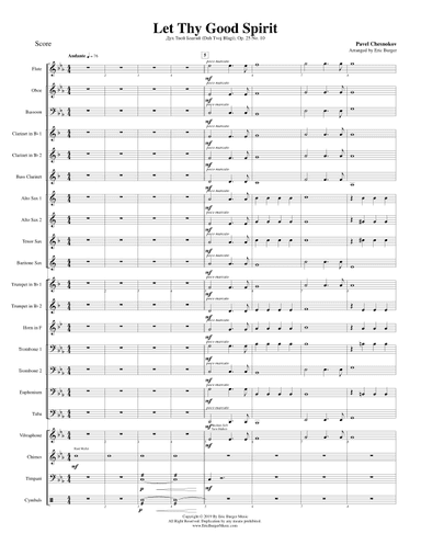 Let Thy Good Spirit for Concert Band (arr. Eric Burger Music)