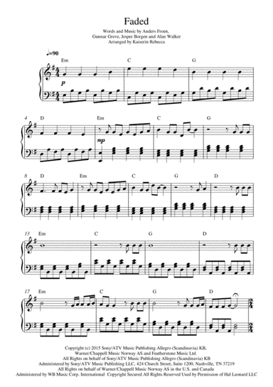 Faded (arr. Kaiserin Rebecca)