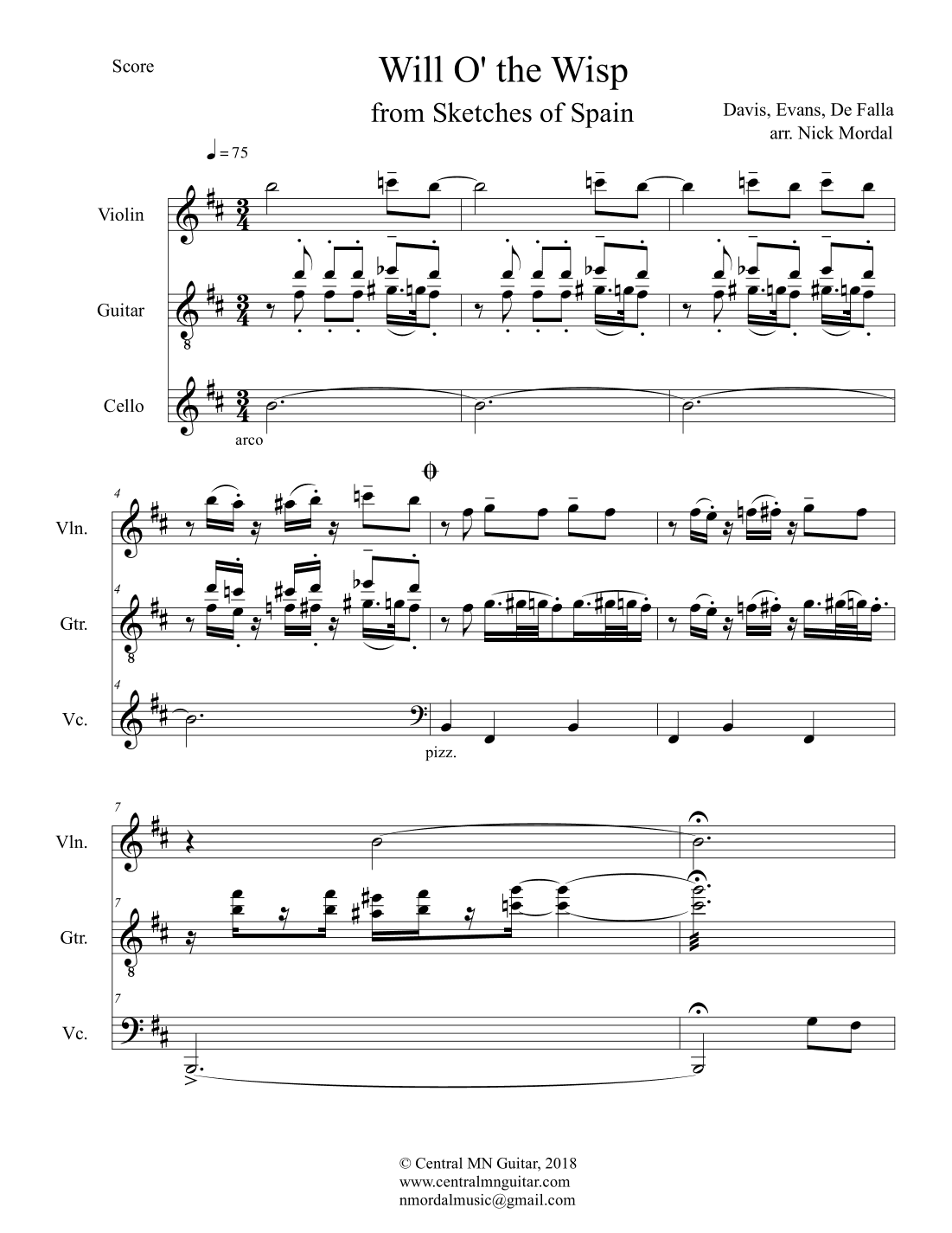Will o' the Wisp (arr. Nick Mordal)