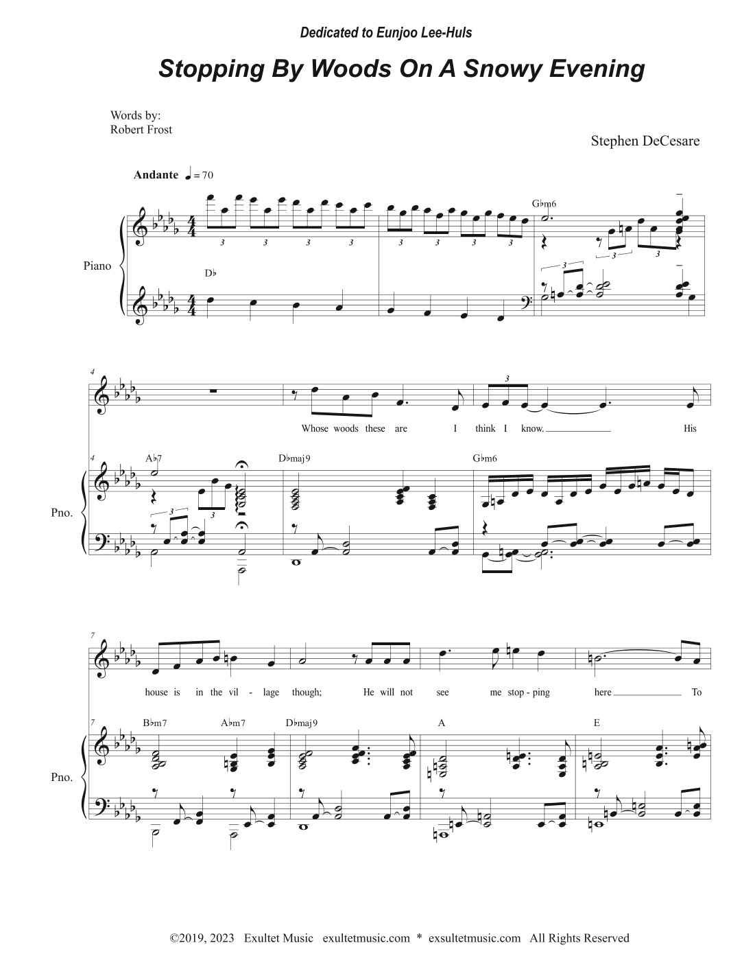 Stopping By Woods On A Snowy Evening (Vocal Solo)