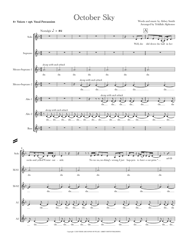 October Sky (arr. Tehillah Alphonso)