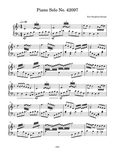 Piano Solo No.  42097