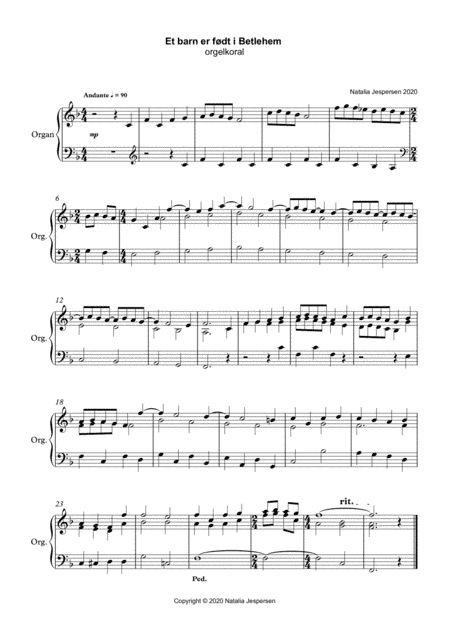 Et barn er foedt i Betlehem