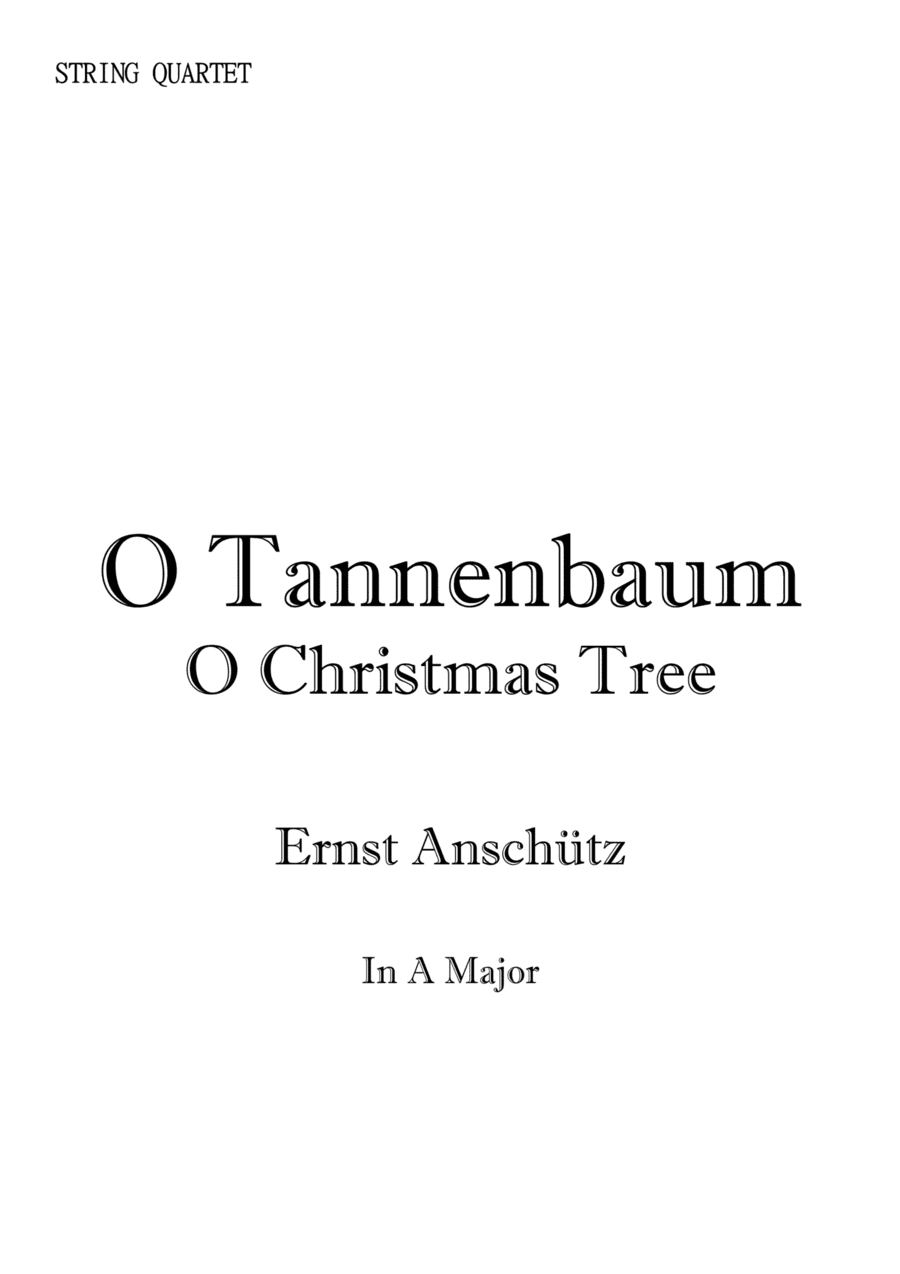 O Christmas Tree (O Tannenbaum) for String Quartet in A. Early Intermediate. (arr. Matheus Araújo)