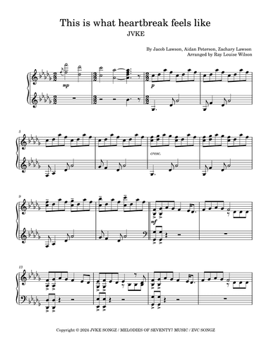 This Is What Heartbreak Feels Like (arr. Ray Louise Wilson)