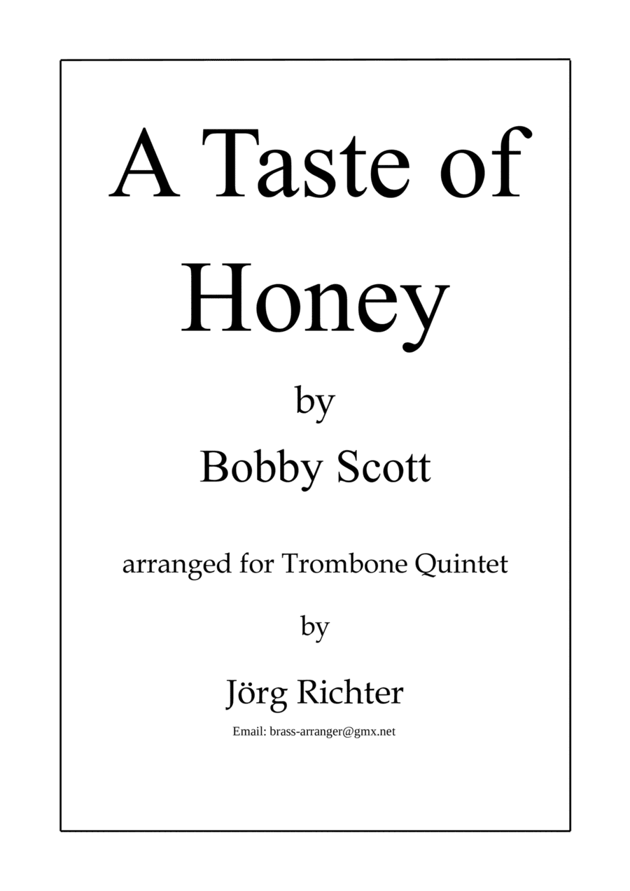 A Taste Of Honey (arr. Jörg Richter)