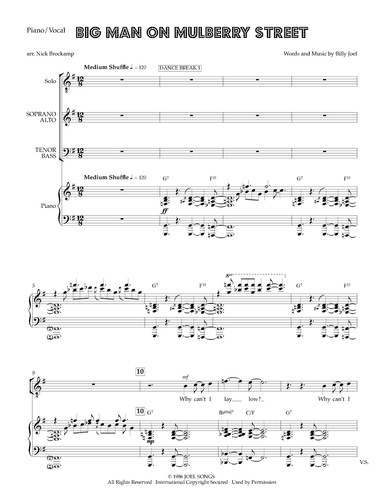 Big Man On Mulberry Street (arr. Nick Brockamp)