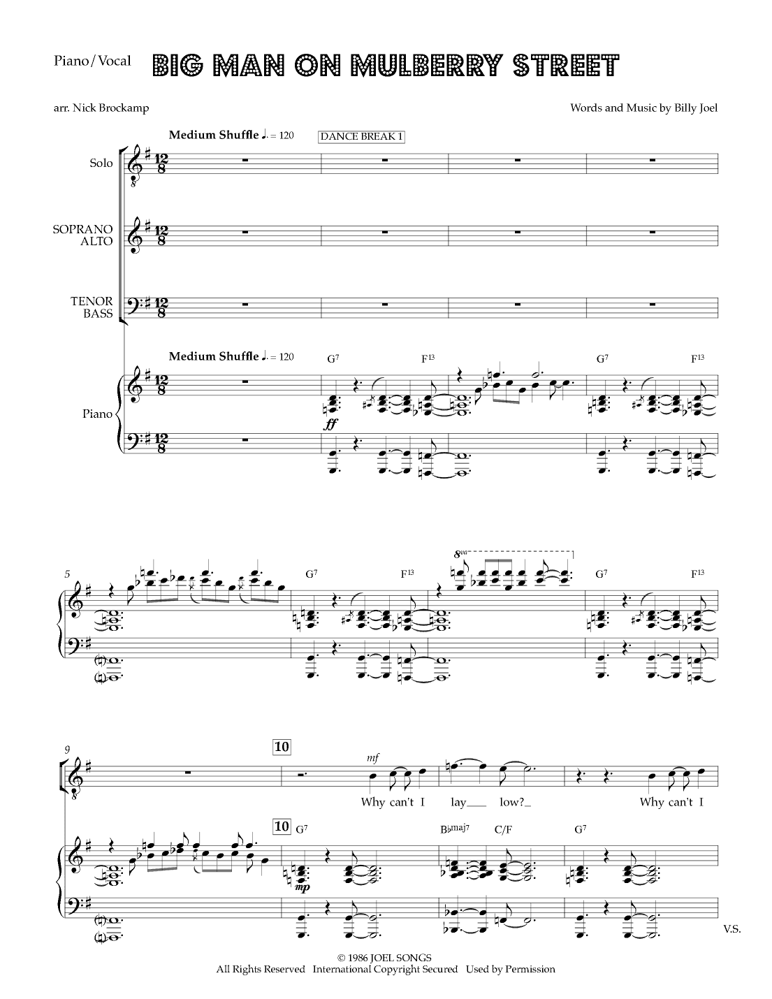 Big Man On Mulberry Street (arr. Nick Brockamp)