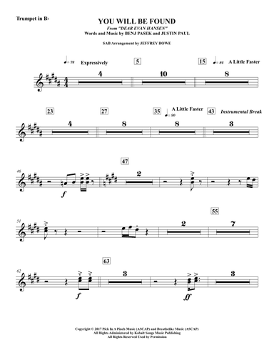 You Will Be Found (arr. Jeffrey Bowen)