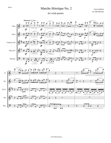 Marche Héroîque No. 2 for wind quintet (arr. Bill Malcolm)
