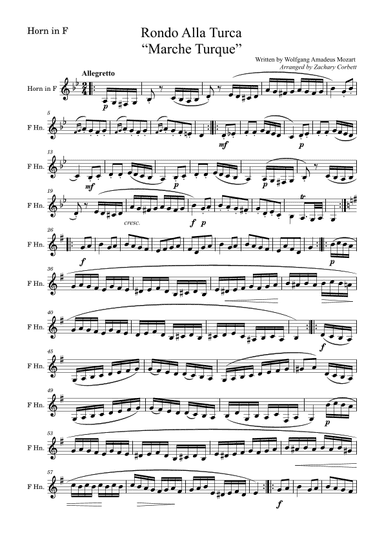 Rondo Alla Turca (Turkish March) (arr. Zachary Corbett)