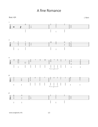 A fine Romance (arr. Bettina Schipp)